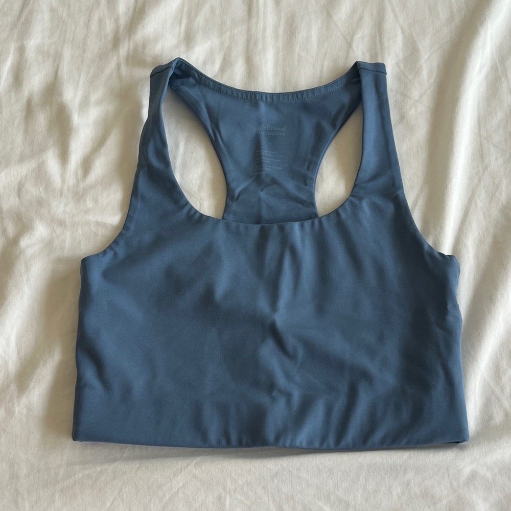 girlfriend collective Slate Blue Racerback Sports (Paloma) Bra